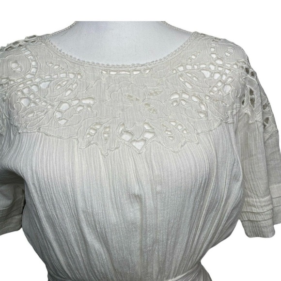 All saints white lace Broderie mini dress size 0 - Picture 4 of 12